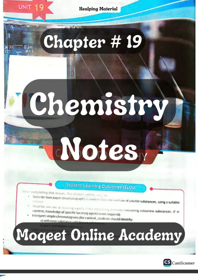 9th class chemistry chapter 19 notes