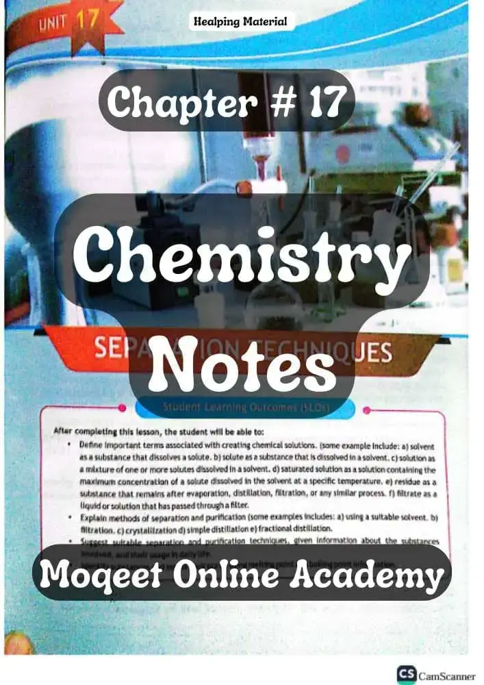 9th class chemistry chapter 17 notes